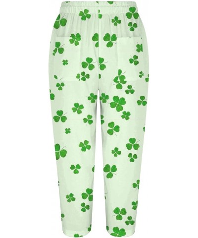 St Patricks Day Clover Leggings for Women Workout Running Legging Green Irish Yoga Pants for Gift and Parties Z-st Pattys Whi...