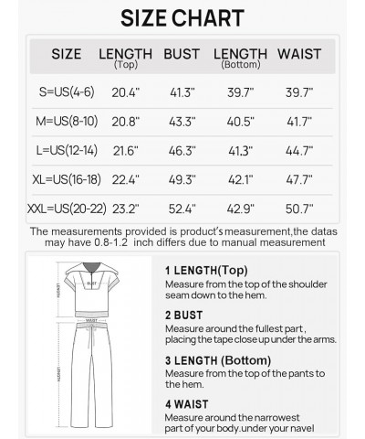 Women 2 Piece Outfits Sweatsuit Set Half Zip Lapel Collar Short Sleeve Sweatshirt Wide Leg Sweatpant Tracksuit Sets Forest Gr...