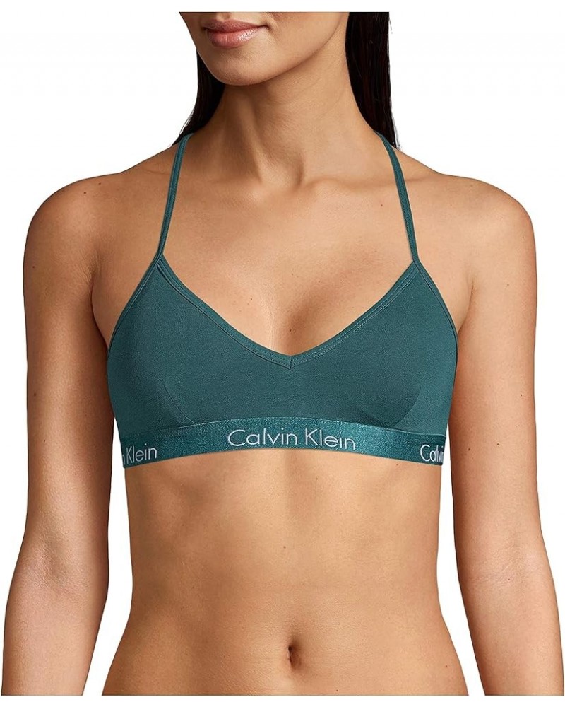 Women's Motive Cotton Lightly Lined Bralette Atlantic Deep $17.46 Lingerie