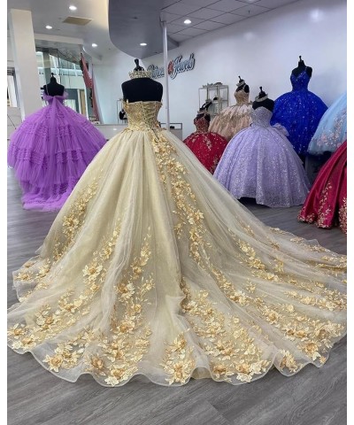 Strapless Quinceanera Dresses Ball Gown Puffy Sweet 16 Dresses for Teens Sweetheart Pegeant Gowns for Women CXL087 Voilet $69...