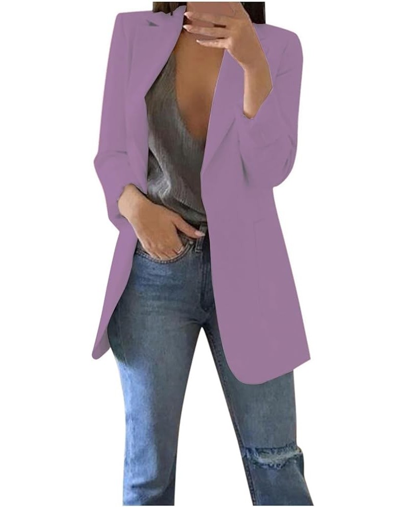 Blazers for Women Business Casual,Blazers for Work Professional Suit Jackets Long Sleeve Open Front Lapel Cardigan Womens Bla...