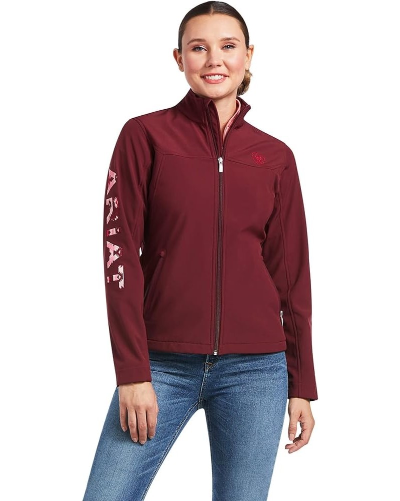 Women's New Team Softshell Jacket Zinfandel/Carmen Geo $37.18 Jackets