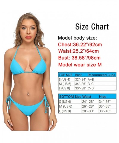 Bikini Sets for Women Two Piece String Bikinis Scrunch Butt Swimsuit Triangle Bathing Suit Sexy Side Tie Swimwear Fuchsia $10...