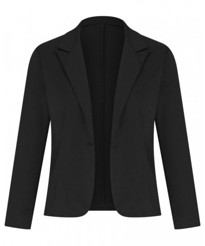 Womens Casual Blazer Jacket 2024 Long Sleeve Open Front Work Suit Solid Color Business Office Blazers Fall Cardigans Black $9...