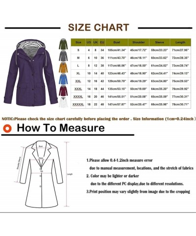 Women's Long Hooded Rain Jacket Waterproof Lightweight Raincoat Adjustable Windbreaker Active Outdoor Hooded Rain Coats 08-li...