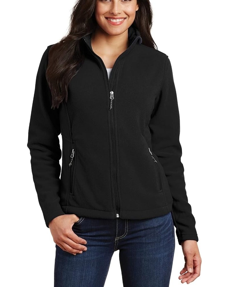 Womens Full-Zip Long Sleeves Jackets Value Fleece Jacket Black $15.09 Jackets