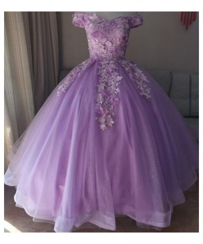 Women's Cap Sleeves Crystals Ball Gowns Tulle Long Quinceanera Dresses A-pink $48.65 Dresses