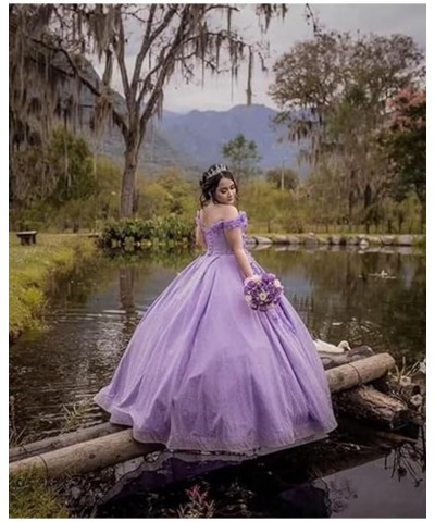 Women's Cap Sleeves Crystals Ball Gowns Tulle Long Quinceanera Dresses A-pink $48.65 Dresses