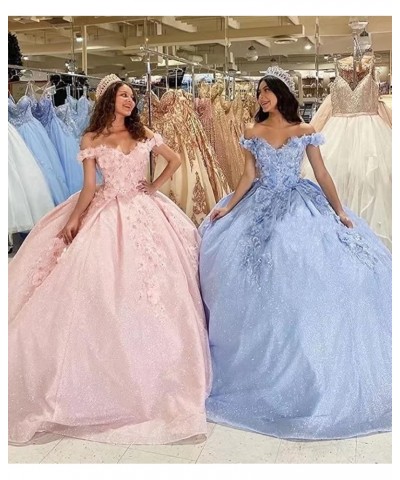 Women's Cap Sleeves Crystals Ball Gowns Tulle Long Quinceanera Dresses A-pink $48.65 Dresses