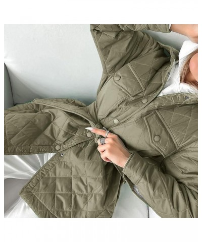 Women's Plain Colour Fashion Outwears Long-Sleeved Warm Coats Autumn and Winter All-Match Jackets Small Army Green $17.07 Jac...