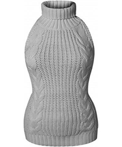 Women's Anime Turtleneck Sexy Sweater Japanese Knitted Hollow Backless Pullover Sleeveless Vest Top (Sweater 1) $12.70 Sweaters