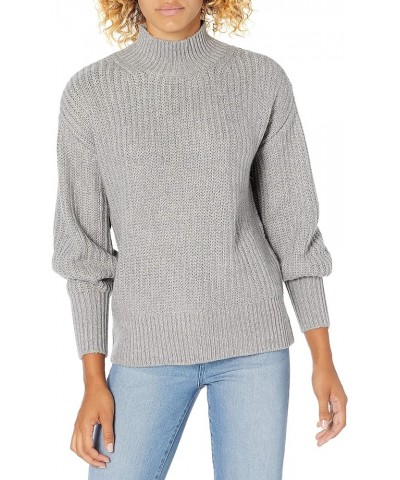 Women's INES Chunky Rib Mock-Neck Sweater Dove Grey $23.78 Sweaters