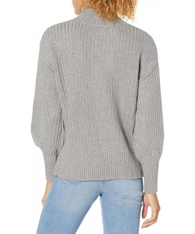 Women's INES Chunky Rib Mock-Neck Sweater Dove Grey $23.78 Sweaters