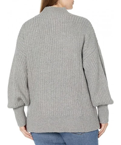 Women's INES Chunky Rib Mock-Neck Sweater Dove Grey $23.78 Sweaters