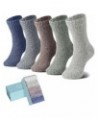 5 Pairs Fuzzy Socks for Women Winter Warm Wool Thick Socks Soft Cozy Womens Knit Sleep Socks with Gifts Box Solid Color-a1 $1...