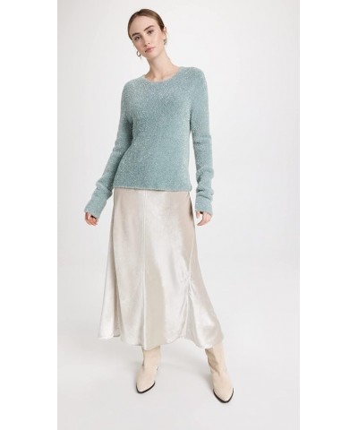 Women's Purl Edge Panelled Slip Skirt Silver $36.55 Skirts