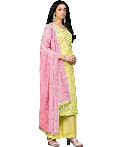 Present Indian Pakistani Style Kurta Pant Set with Dupatta for Festive & Ocasional Wear for Women & Girls Yellow24 $31.10 Suits