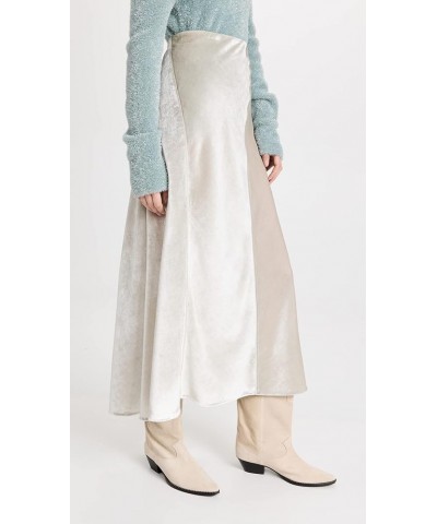 Women's Purl Edge Panelled Slip Skirt Silver $36.55 Skirts