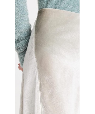 Women's Purl Edge Panelled Slip Skirt Silver $36.55 Skirts