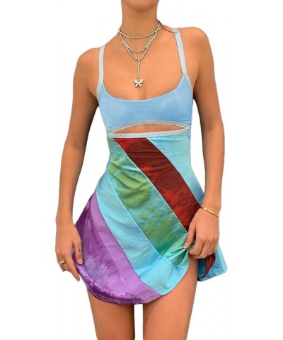 Women's Sexy Mini Dress Backless Halter Sleeveless Bodycon Dress Summer Club Party Holiday Beach Dresses Y2K Streetwear Color...