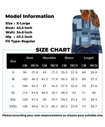 Oversized Button Up Shirts for Women Long Sleeve Workout Top Button Neck Tops Fall Patchwork Womens Long Sleeve Shirts F152_k...