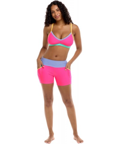 Women's Standard Drew D, DD, E, F Cup Bikini Top Swimsuit with Adjustable 2-Way Back Detail, Bubble Gum Colorblock $20.97 Swi...