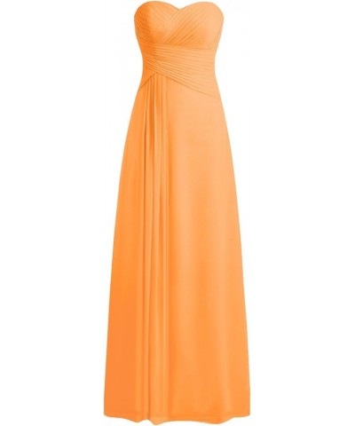 Bridesmaid Dresses Prom Dress - Long Evening Dress Chiffon Pleat Orange $30.79 Dresses