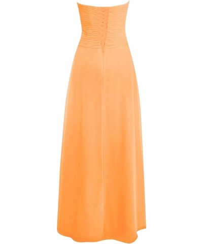 Bridesmaid Dresses Prom Dress - Long Evening Dress Chiffon Pleat Orange $30.79 Dresses