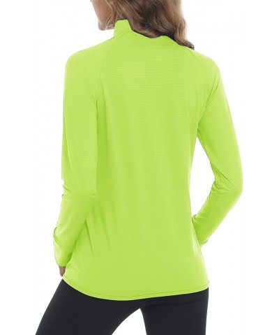 Women's UPF 50+ Lightweight Athletic Jacket Sun Protection Full Zip Long Sleeve Shirts Hiking Outdoor Pockets Fluorescent Yel...