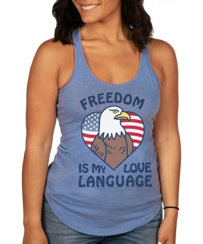 4th of July Tank Tops for Women - Women’s Patriotic Shirts for Summer, The Beach and Music Festivals Love Language (Blue) $15...