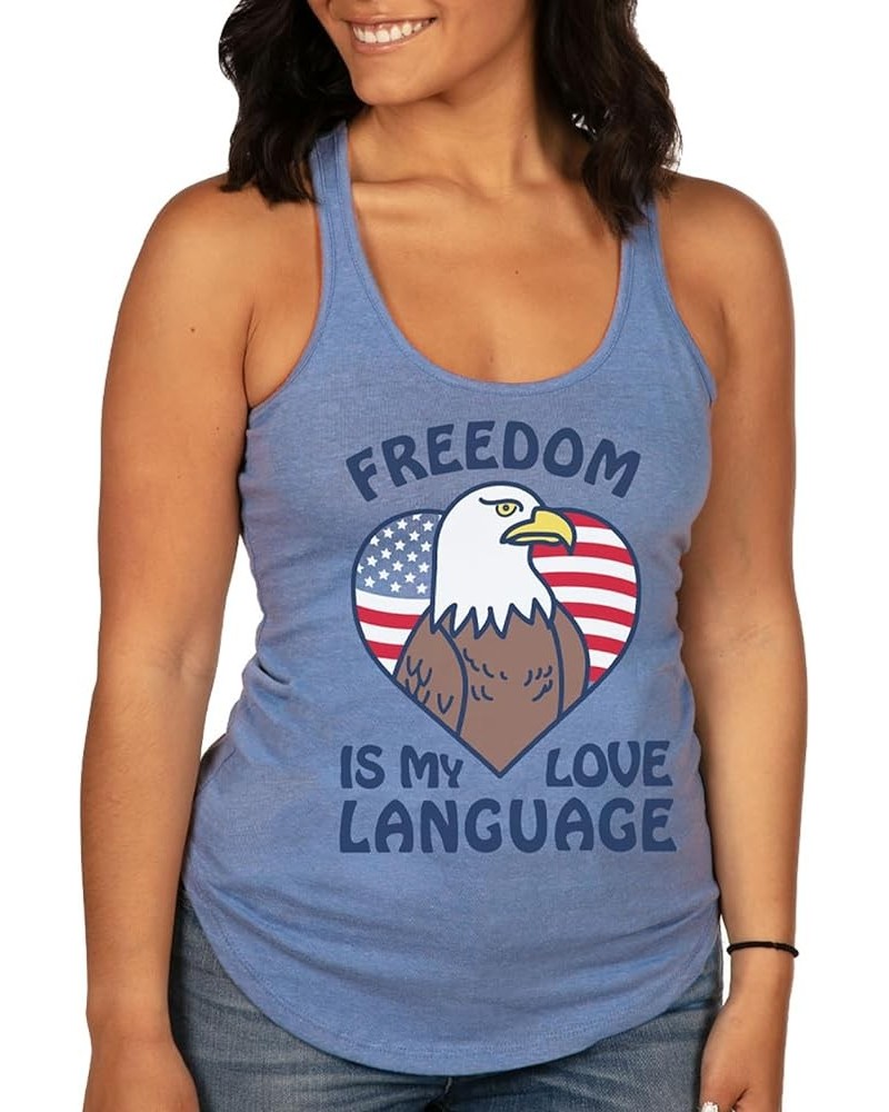 4th of July Tank Tops for Women - Women’s Patriotic Shirts for Summer, The Beach and Music Festivals Love Language (Blue) $15...