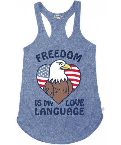 4th of July Tank Tops for Women - Women’s Patriotic Shirts for Summer, The Beach and Music Festivals Love Language (Blue) $15...