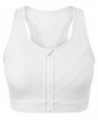 High Impact Zip Front Closure Sports Bras, Support for Large Bust Women, Supportive Comfortable White $23.75 Lingerie