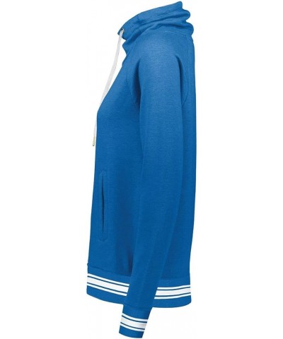 Women's Ladies All-American Funnel Neck Pullover Royal Heather/White $26.62 Activewear