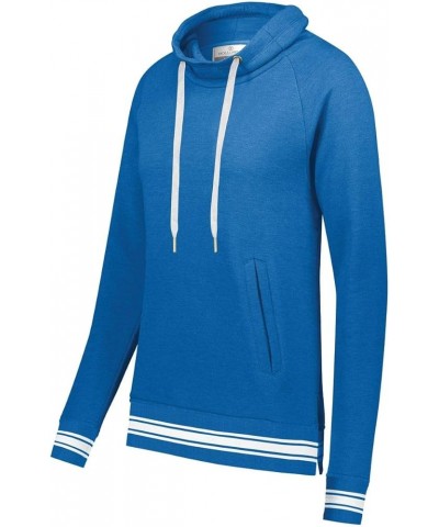 Women's Ladies All-American Funnel Neck Pullover Royal Heather/White $26.62 Activewear