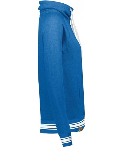 Women's Ladies All-American Funnel Neck Pullover Royal Heather/White $26.62 Activewear