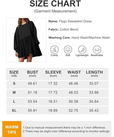 Womens Oversized Sweatshirt Dress Crewneck Patchwork Long Sleeve Pullover Tunic Flowy Pleated Mini Dresses Green $21.41 Dresses