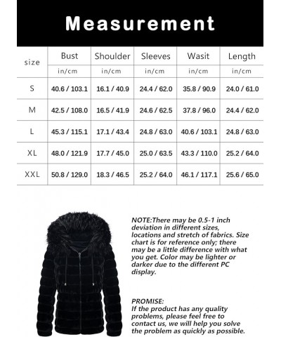 Women Double Sided Faux Fur Jacket Spring and Winter Fashion Reversible Hood Puffer Coat with Fur Collar Black $44.19 Coats