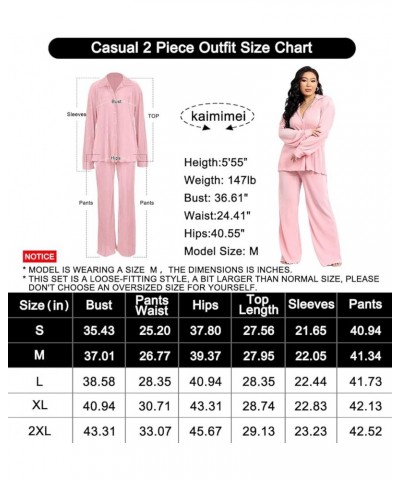 Casual 2 Piece Outfit for Women - Linen Long Sleeve Button Down Shirt + Flare Pleated Wide Leg Pants Sets Streetwear Camo Blu...