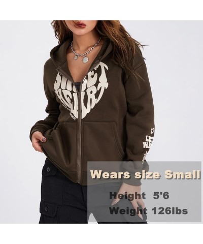 Womens Y2k Skeleton Zip Up Hoodies Rhinestone Graphic Oversized Pullovers Sweatshirt Goth jacket with Pockets 03-letter Print...