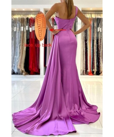 One Shoulder Bridesmaid Dresses Mermaid Prom Dresses Bodycon Wedding Dresses Evening Gowns with Slit RYZ507 Black $37.95 Dresses