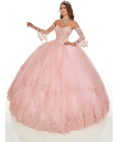 Long Sleeve Quinceanera Dresses Puffy Tulle Ball Gown Prom Dress Sweet 15 16 Dresses Turquoise $63.00 Dresses