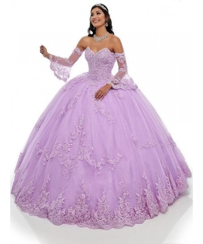 Long Sleeve Quinceanera Dresses Puffy Tulle Ball Gown Prom Dress Sweet 15 16 Dresses Turquoise $63.00 Dresses