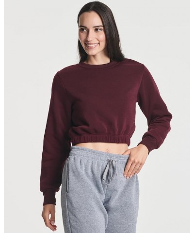 3 Pack: Women's Fleece Cropped Sweatshirt - Long Sleeve Crew Neck Crop Top (Available in Plus Size) Standard Set 4 $20.82 Act...