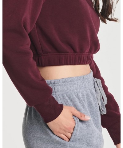 3 Pack: Women's Fleece Cropped Sweatshirt - Long Sleeve Crew Neck Crop Top (Available in Plus Size) Standard Set 4 $20.82 Act...