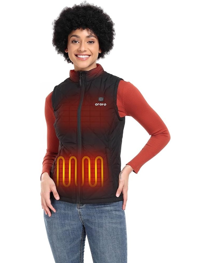 Quilted Heated Vest for Women, Lightweight Quilted Heating Vest with Battery Pack Black $66.37 Vests