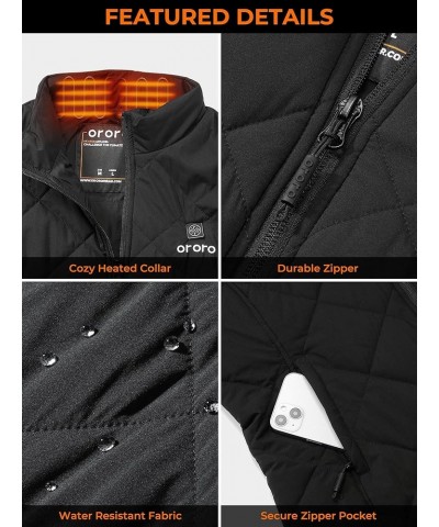 Quilted Heated Vest for Women, Lightweight Quilted Heating Vest with Battery Pack Black $66.37 Vests