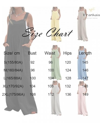 Casual Jumpsuits for Women Loose Sleeveless Suspender Rompers Wide Leg Baggy Pants Summer Bib Overalls Streetwear Yellow $14....