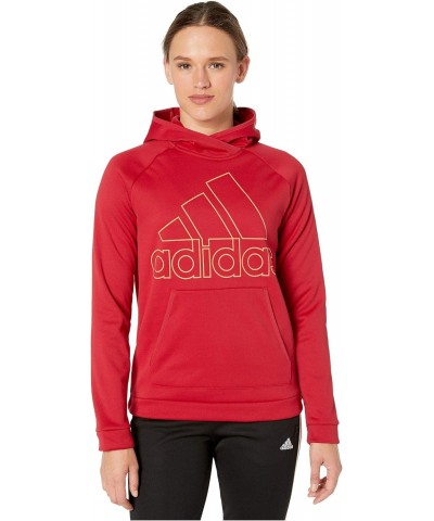 Women's Team Issue Badge of Sport Hoodie, Active Maroon/Hi-Res Coral, X-Small $19.95 Activewear