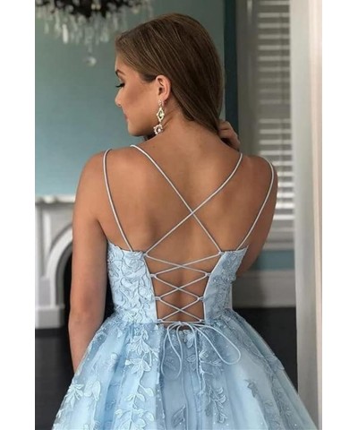 Short Homecoming Dresses for Teens Spaghetti Straps Lace Tulle Prom Dresses 2024 Mini Party Gown Peacock $32.25 Dresses